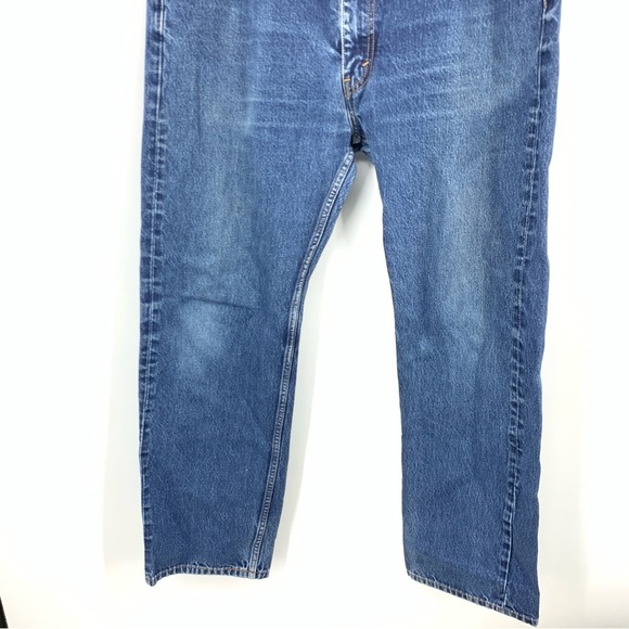 Levis Men Size 40 x 32 Jeans 505 Regular Fit Straight Light Wash Pants Cotton - Picture 3 of 7
